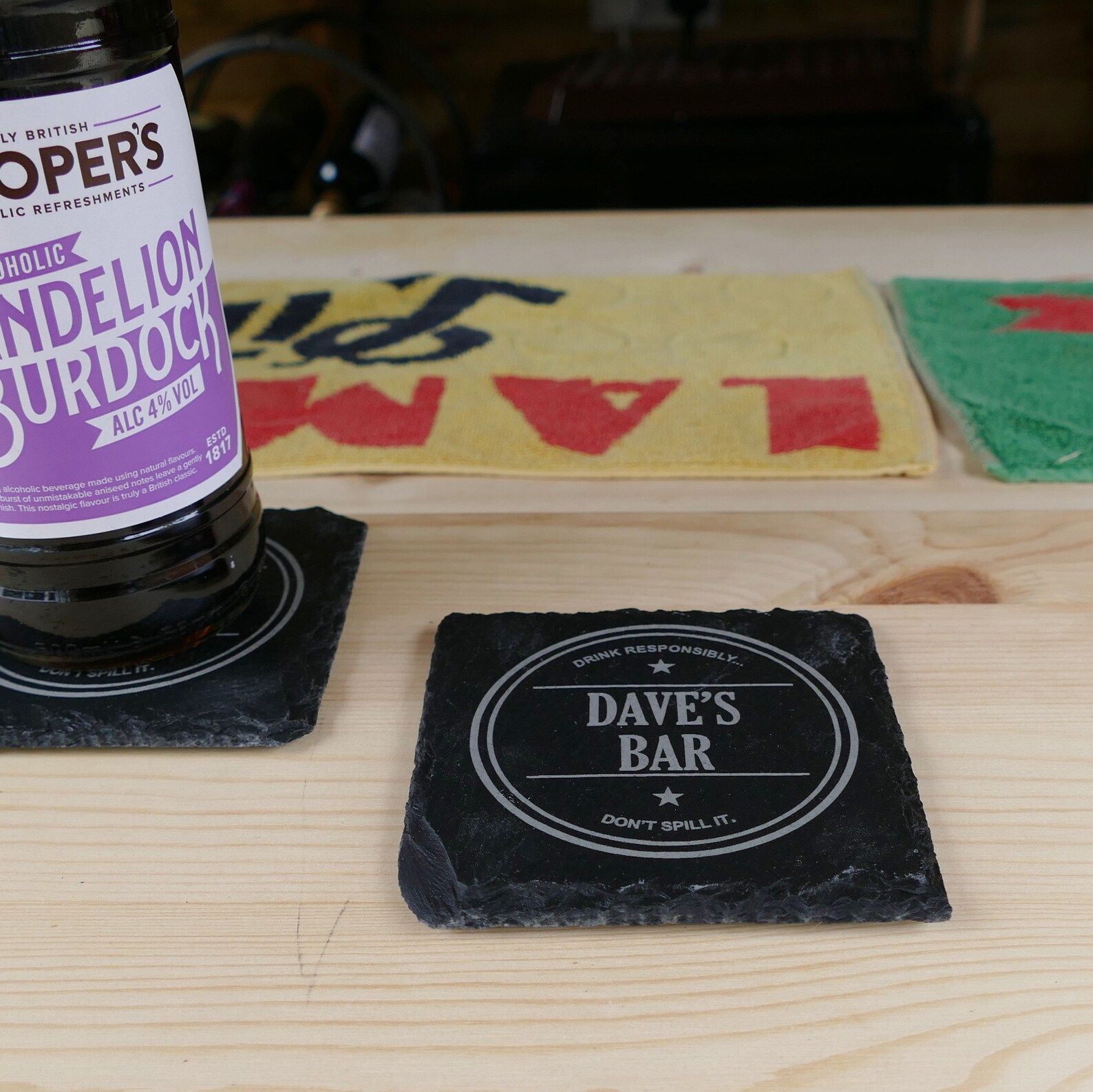 Personalised Bar Coasters Home Bar Gifts Set of 4 Bar Etsy