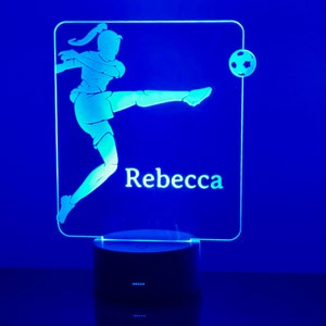 Personalised Football Night Light Football Night Lamp Children's Lights Kids Bedrooms Football Nursery Decor Boys Room Night Light Girl