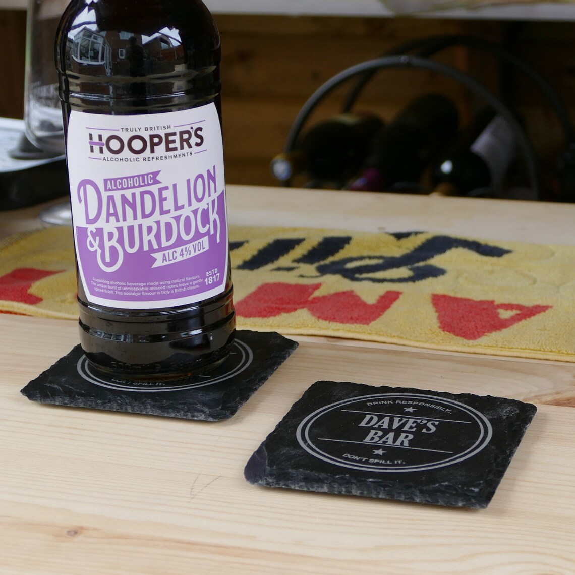 Personalised Bar Coasters Home Bar Gifts Set of 4 Bar Etsy