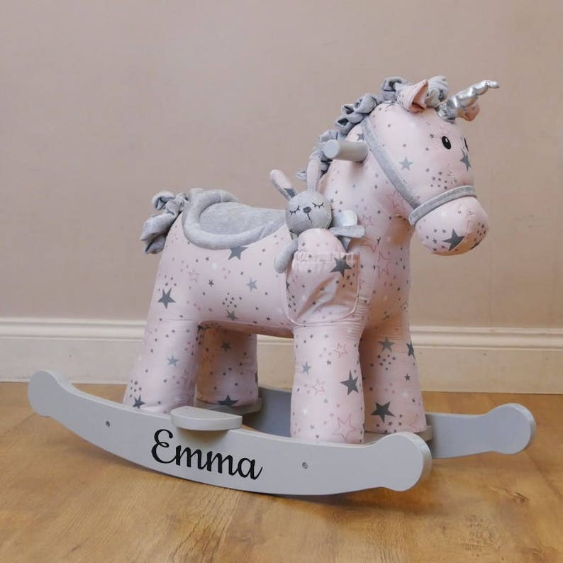 unicorn rocking horse personalised