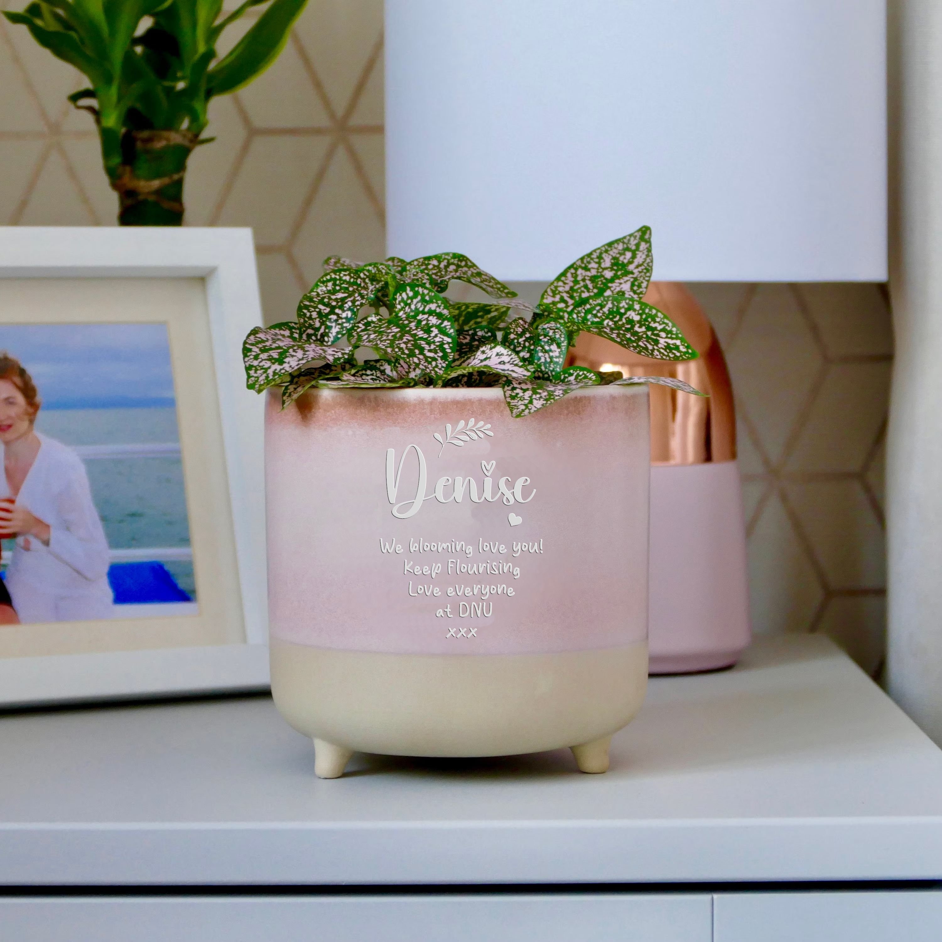 Personalised Pink Plant Pot | Personalised Planters | Pink Flower Pot | Pink Gifts