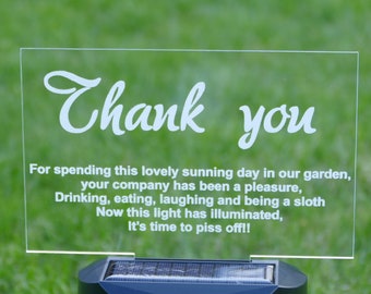Personalised Solar light, Solar light, Garden Night Lamp, Garden Lights,