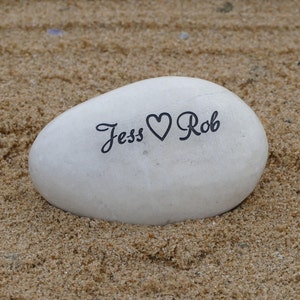 Couple Name Pebble Engraved Stones Romantic Gifts image 5