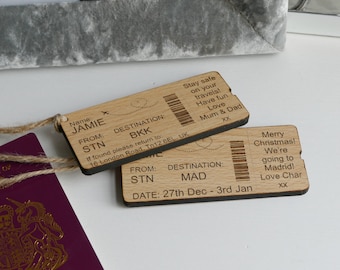 Personalised Boarding Pass Luggage Tag | Travelling Gifts | Holiday Reveal Ideas | Personalised Luggage Tag