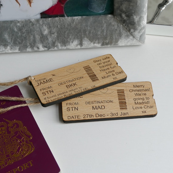 Personalised Boarding Pass Luggage Tag Travelling Gifts - Etsy Denmark