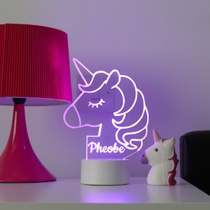 Unicorn Night Light Kids Bedroom Decor Children's Lights Kids Bedrooms image 1