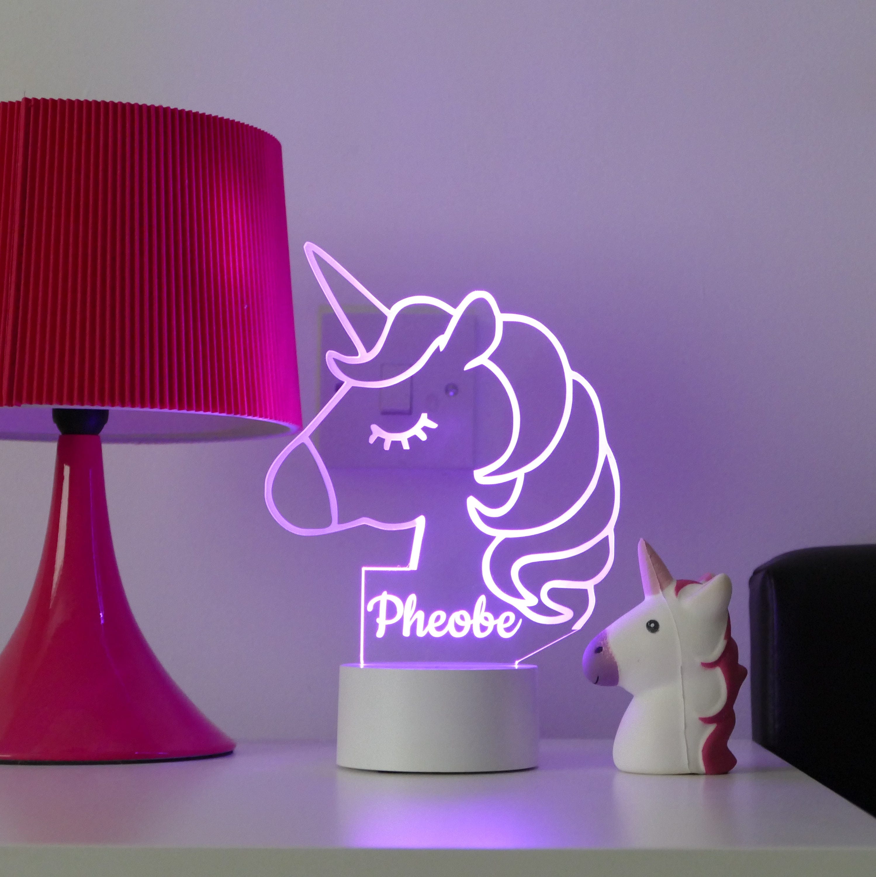 Op de een of andere manier Spin Meedogenloos Unicorn lamp - Etsy België