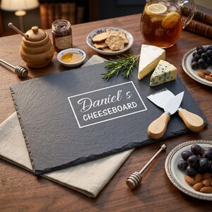 Personalised Slate Cheeseboard | Personalised Name Cheese Serving Platter
