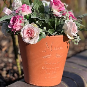 Personalised Mothers Day Flower Pot - Etsy UK