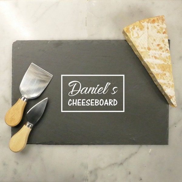 Personalisierte Schiefer Käseplatte | Personalisierte Name Käse Servierplatte