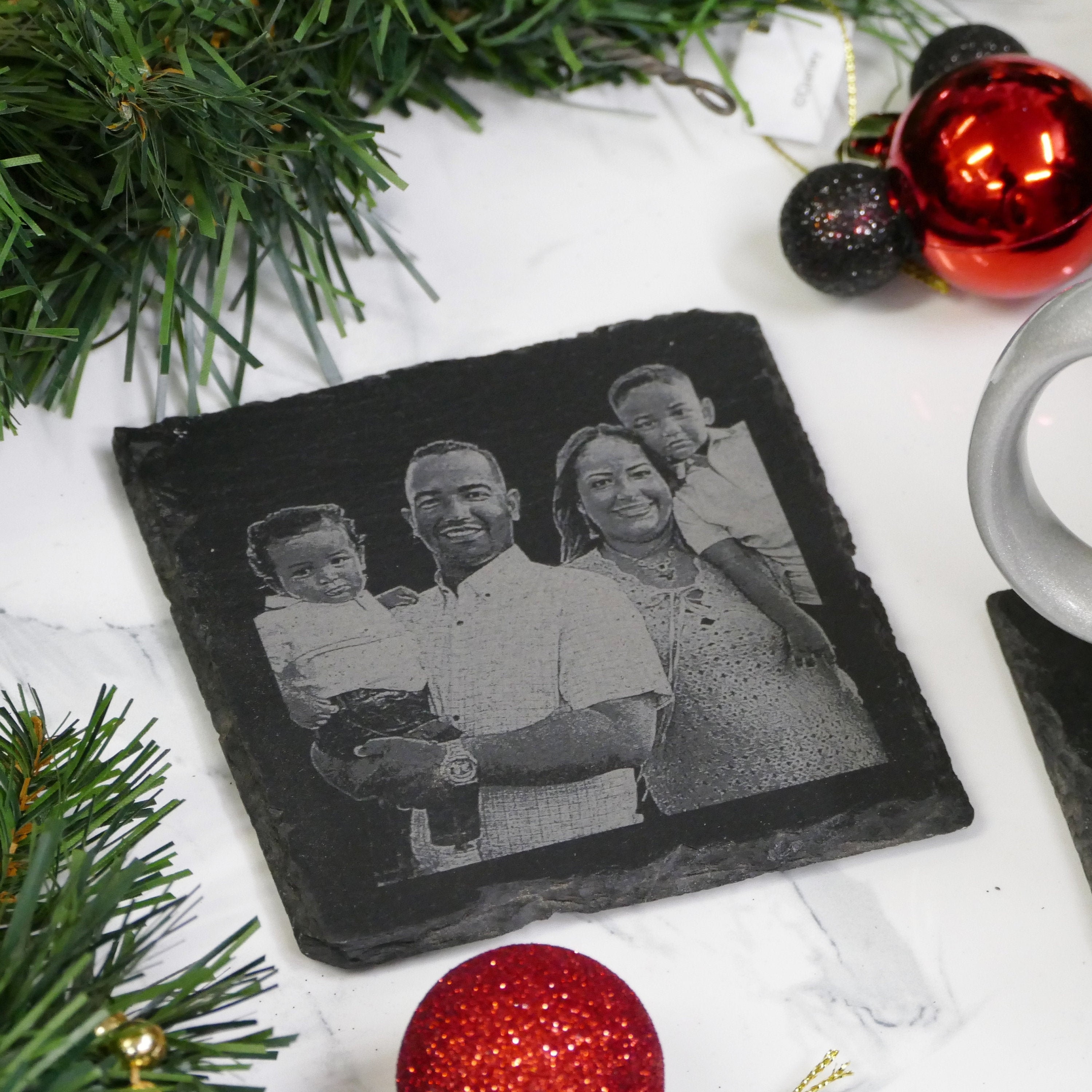 Foto Slate Coasters | Foto Slate | Foto gegraveerd leisteen | Housewarming Cadeau