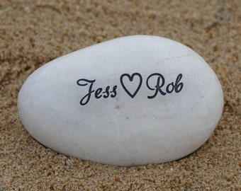 Couple Name Pebble | Engraved Stones | Romantic Gifts |