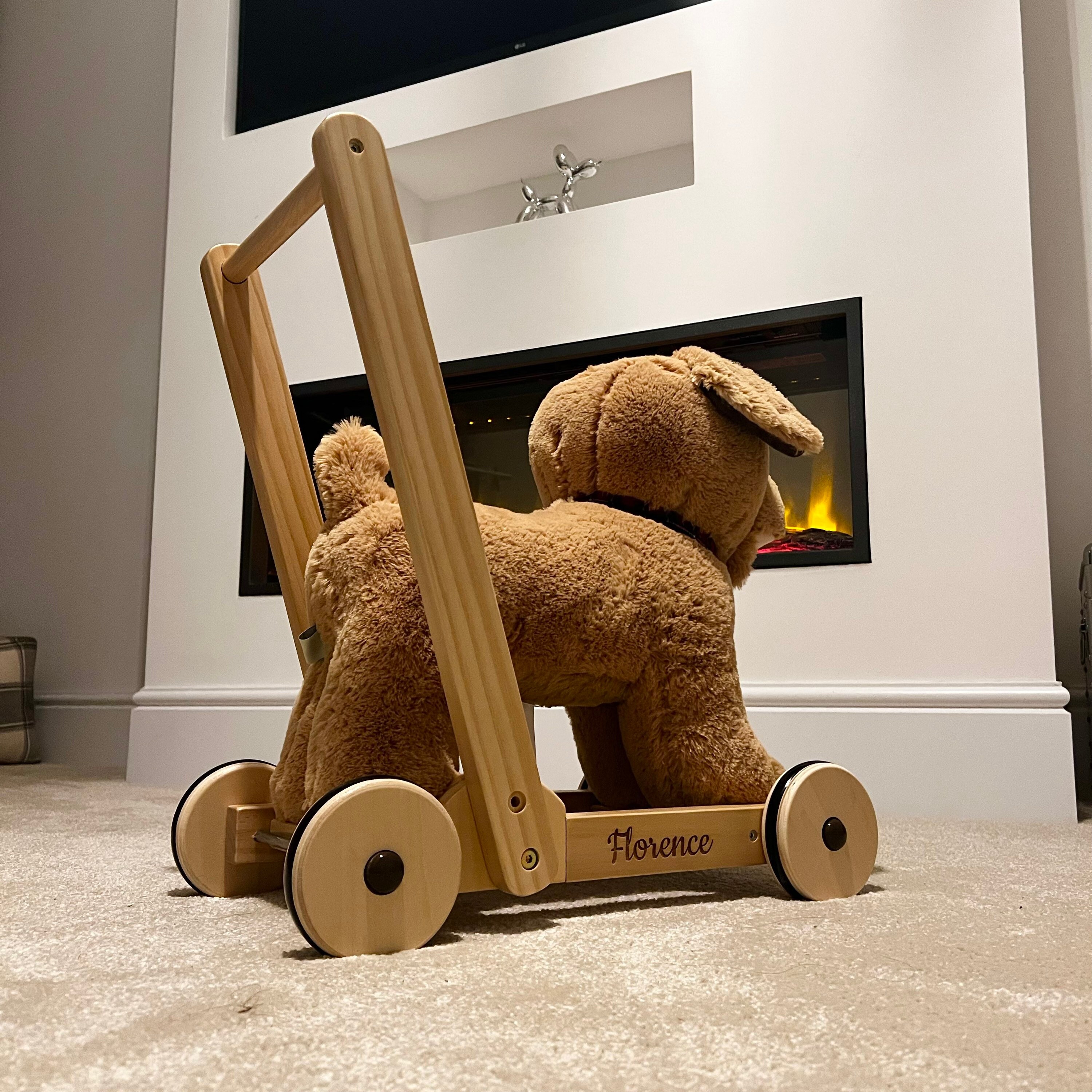 Personalised Dexter Dog Baby Walker Plush Push Along Toys Etsy