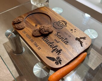 Personalised Santa Board - Santa and Rudolph Plate
