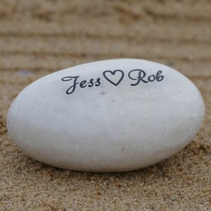 Couple Name Pebble Engraved Stones Romantic Gifts image 3