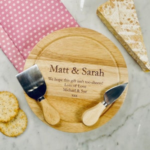 Personalised Cheese Board Gift Set | Personalised Couples Cheeseboard
