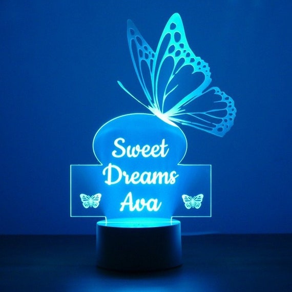 Luz nocturna de mariposa personalizada / Lámpara de noche para