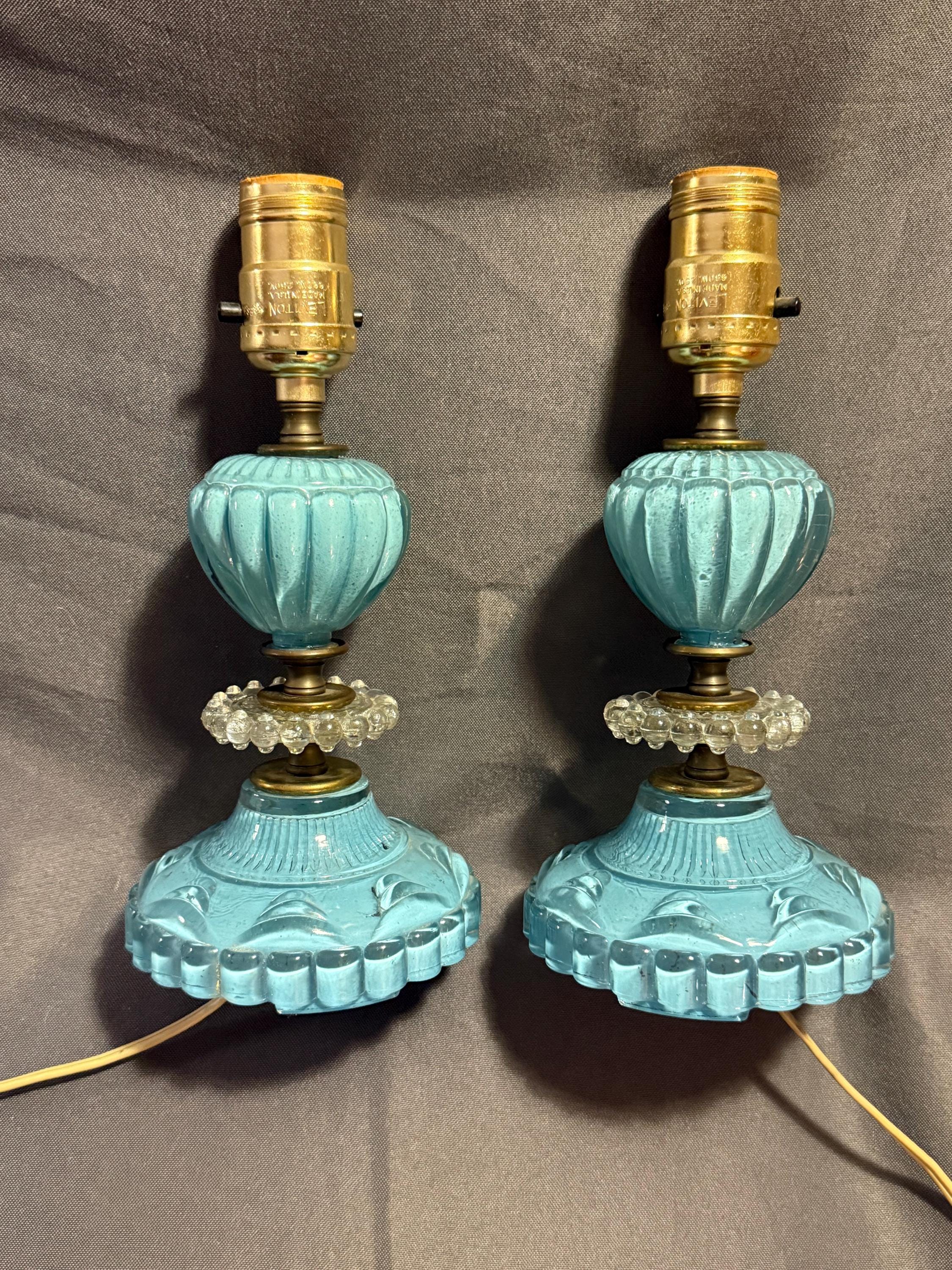 Blue Hobnail Glass Lamp Shade - Etsy