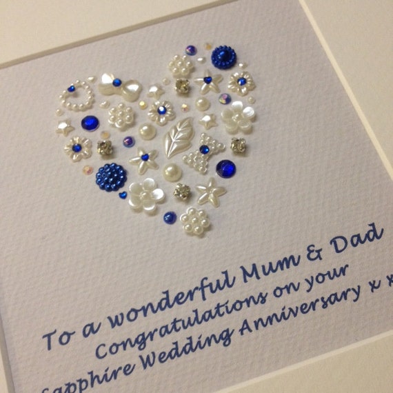 Personalised Sapphire Wedding Anniversary Gift 45th