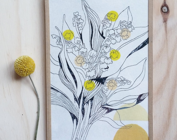 Fleur 10- version jaune ou bleue- encadré