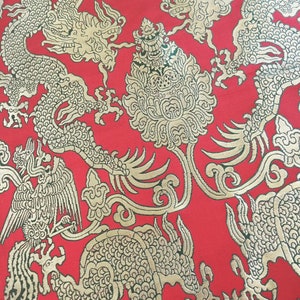Gouden Draak Tibetaanse Brocade