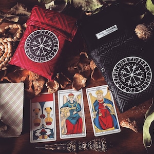 Sayagata Tarot Deck Bag met Vegvisir Viking Kompas