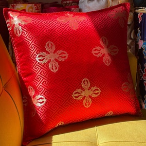 Double Dorje Red Cushion