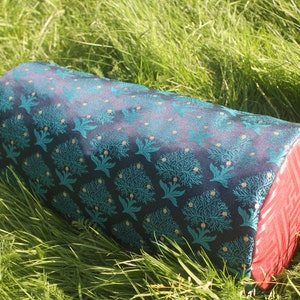 Indian Silk Yoga Bolster with Buckwheat Husk