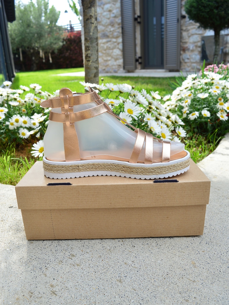 Toe Ring Handmade Greek Leather Sandals Ancient Greek Style Inspired Rose Gold Sandals Made to Order Sandals Gladiator Sandals