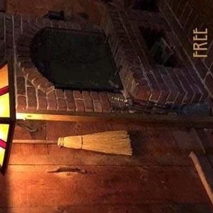 Arts and Crafts Style Floor Lamp, oak stained glass traditional construction free shipping