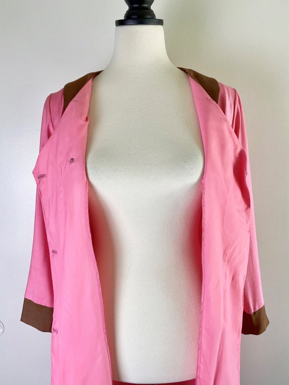 Vintage 1960s Pink Mod Double Breasted Overcoat J… - image 7