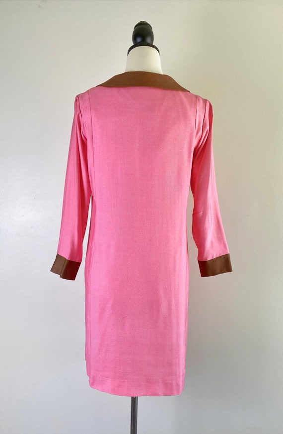 Vintage 1960s Pink Mod Double Breasted Overcoat J… - image 4