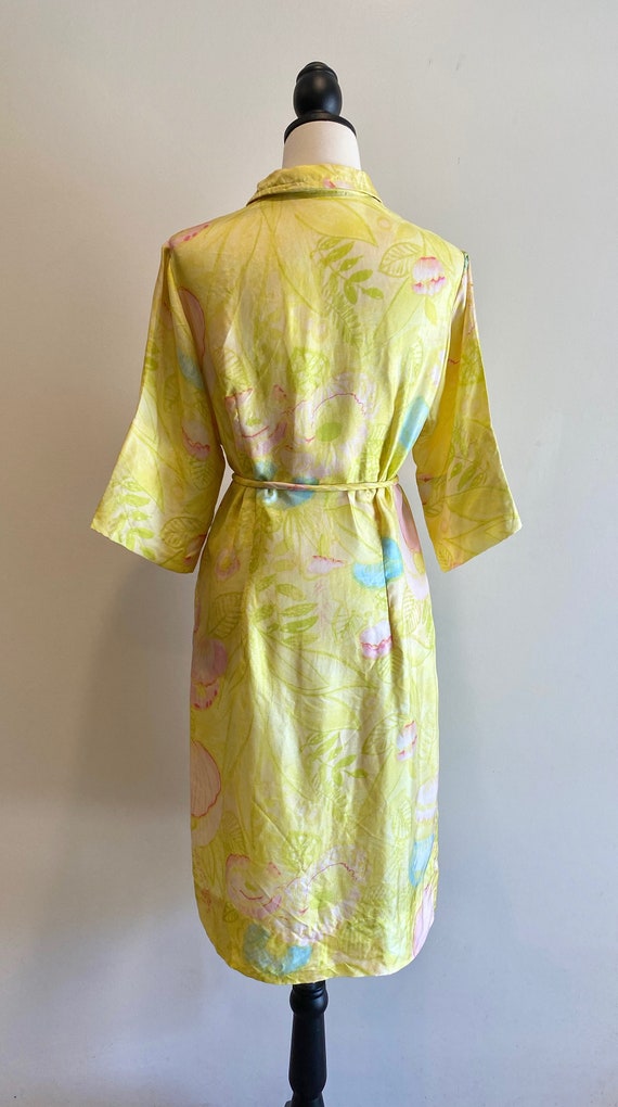 Vintage 1960s Lady Manhattan Silk Yellow Floral P… - image 6