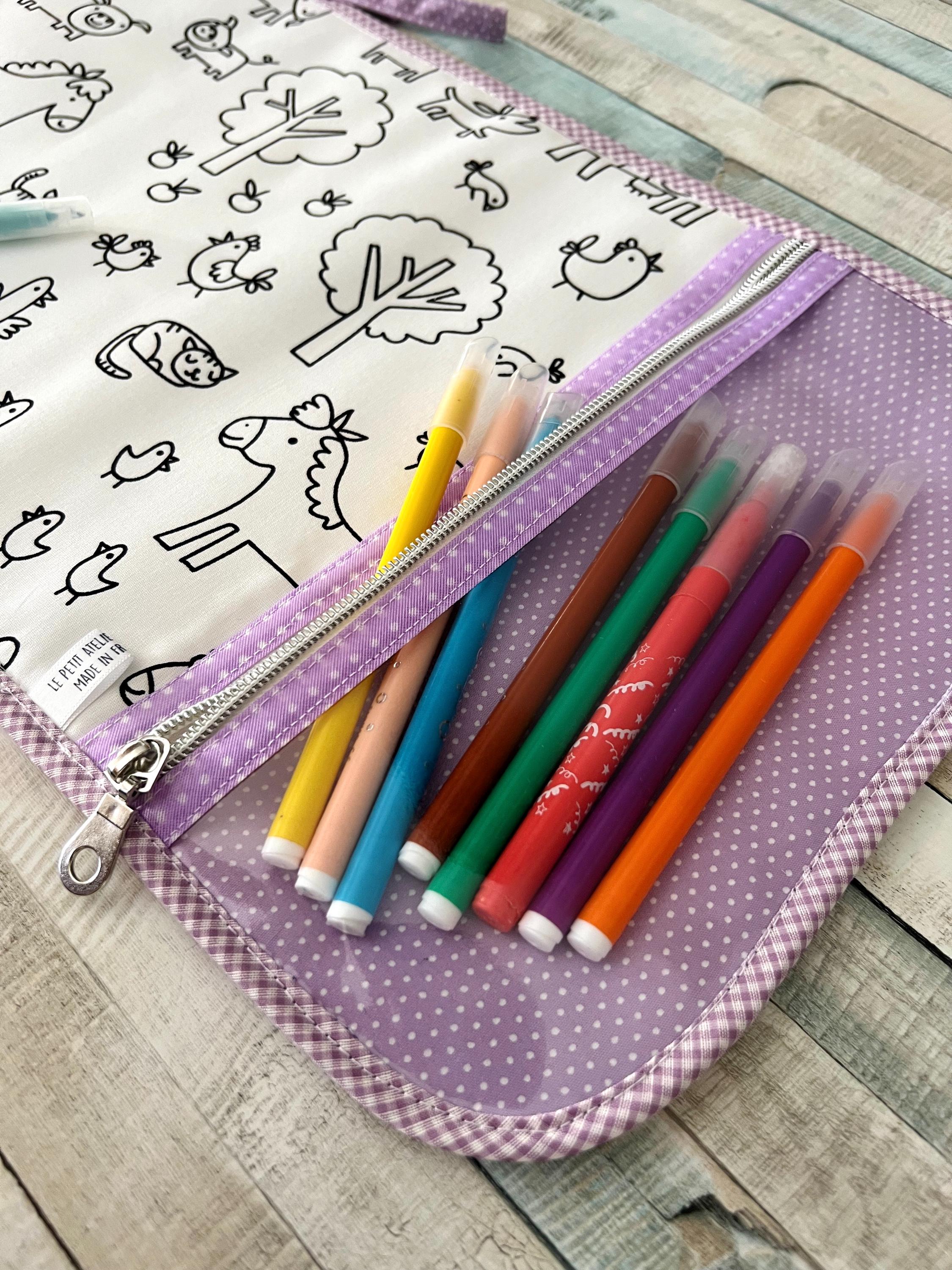 Fabric Coloring Sheet for Kids – Reusable Coloring Mat – With Marker ...