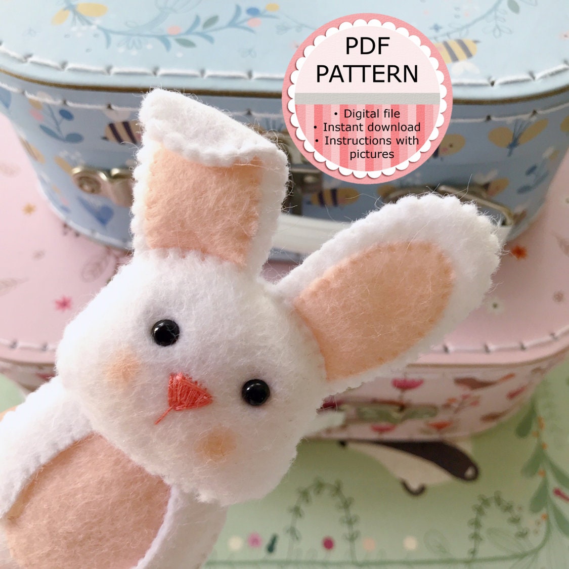 PDF Pattern / Sewing Pattern / Felt Doll - the Rabbit - Etsy