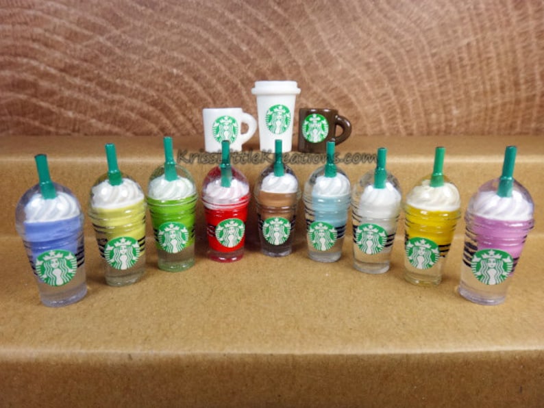 Littlest Pet Shop 5pc Dollhouse Miniature Starbucks Drink Cup Etsy