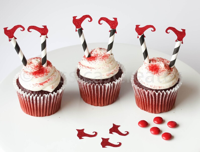 Witch Cupcake Toppers Halloween Cupcake Toppers Halloween Witch Shoes Cupcakes Halloween Party