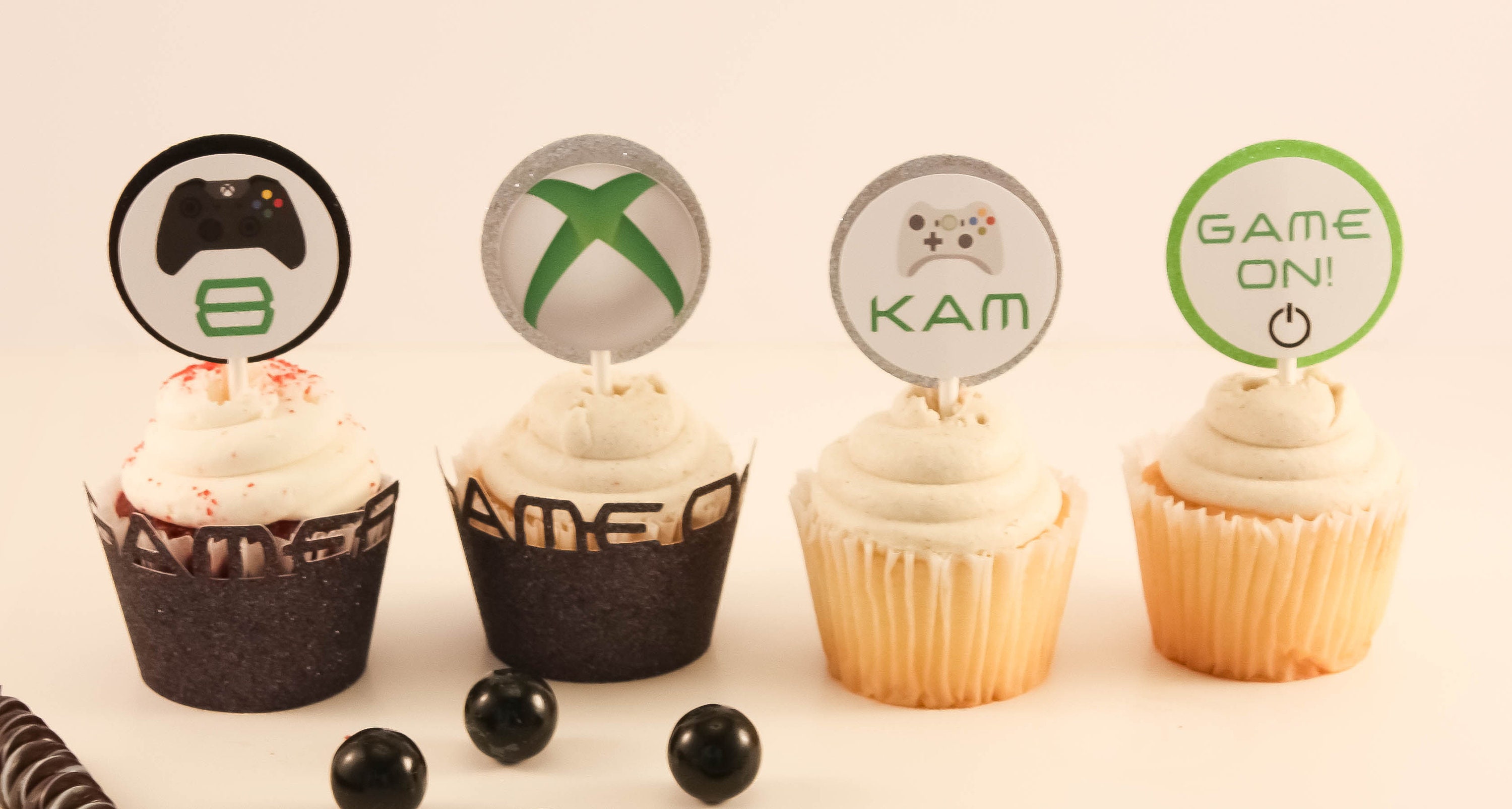 Gaming Cupcake Toppers Xbox Party Cupcake Toppers Xbox Etsy