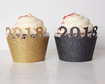 Graduation Cupcake Wrappers, 2016 Graduation Cupcake Liners, 2016 Cupcake Wrapper, Graduation Party Decor, Qty 12