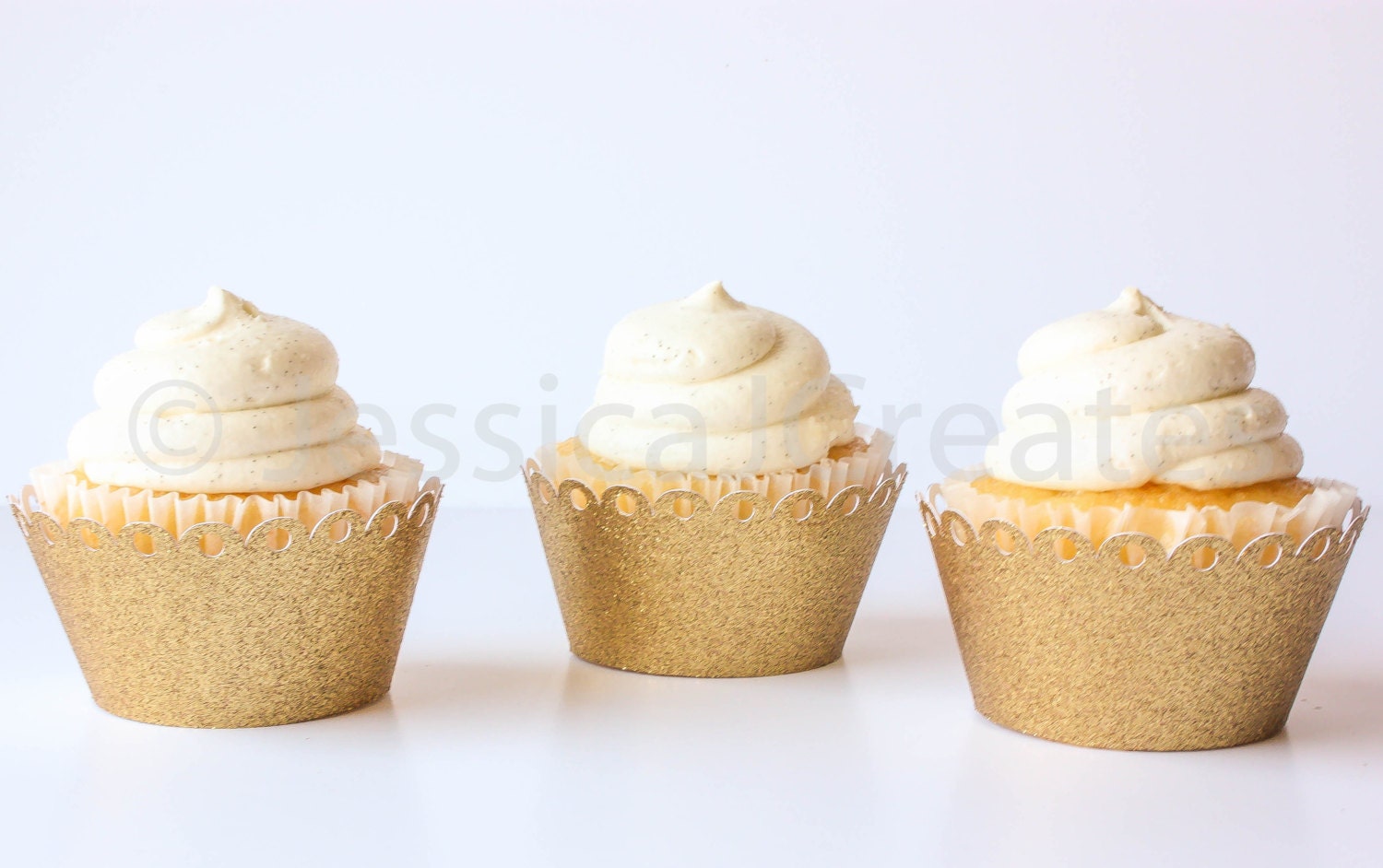 Cupcake Wrapper Gold Cupcake Wrappers Glitter Cupcake Etsy