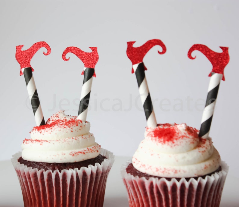 Witch Cupcake Toppers Halloween Cupcake Toppers Halloween Witch Shoes Cupcakes Halloween Party
