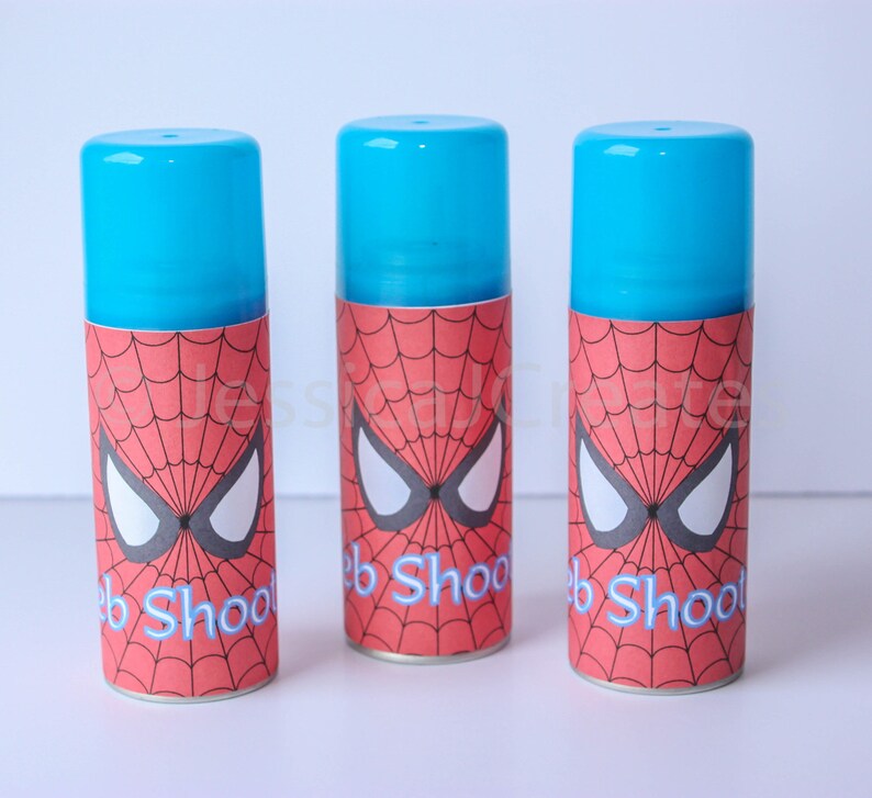 Spiderman  Shooter Label Spiderman Label Instant Etsy