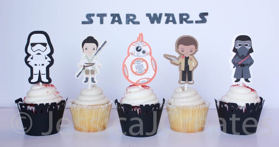 lightsaber cupcake toppers