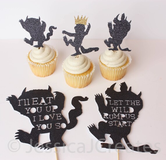 Where The Wild Things Are Cupcake Toppers Wild One Cake Etsy