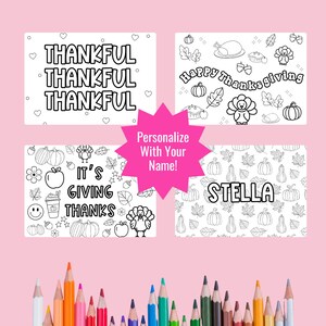 Thanksgiving Coloring Sheet, Printable Happy Thanksgiving Coloring Sheet, Fall Coloring Sheet, Friendsgiving, Thanksgiving Activity for Kids