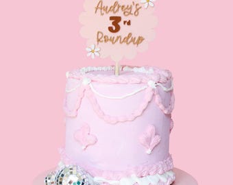 Girly Toy Story Cake Topper: Pink Woody's Roundup Party Decor, Jessie Cake Topper, Cowgirl birthday party decor