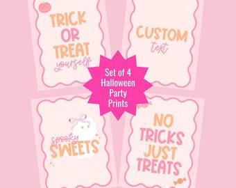 Halloween Birthday Printable Sign, Our Little Boo Is Turning 2, Halloween Party Invite Cute Ghost, Pink Halloween Ghost with Bow, Kids Party