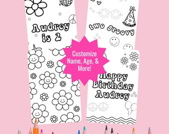 2nd Birthday two Groovy Coloring Sheet Activity - Etsy
