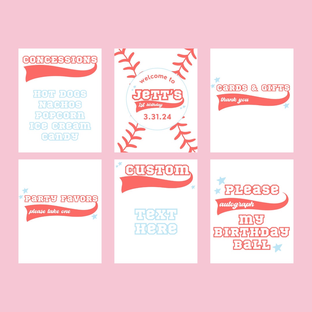 Rookie of the Year Birthday Welcome Sign, Boys Baseball Decor, Baseball ...
