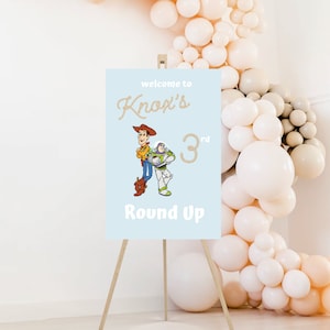 Toy Story Birthday Welcome Sign: Woody Roundup Decor (Digital Download)